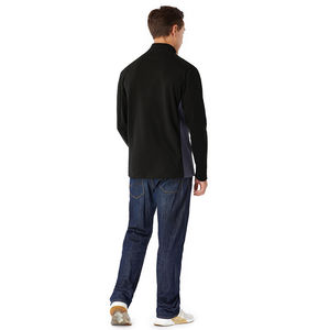 Hommes de grande taille de logo personnalisé coupe ajustée confortable doux couleur unie à manches longues polaire chaude - Product Image 5