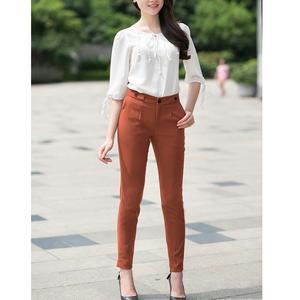 Pantalon chino décontracté pour femme de qualité supérieure, couleur unie, design personnalisé, tissu sergé, pantalon chino à manches longues, exporté du Bangladesh - Product Image 4