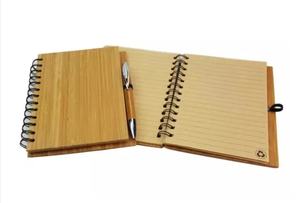 2025 Top Selling Eco-Friendly Bamboo Notebook <b>Pen</b> Set Custom Logo Engraved Wooden Notepad Sustainable Corporate Gift - Product Image 4