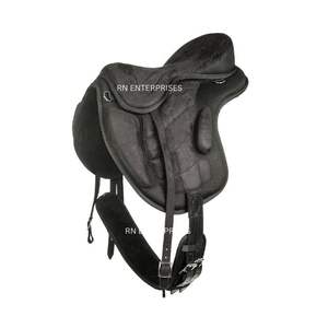 English Treeless Race <b>Saddle</b> Synthetic Plastic Tree Comfortable Durable Pleasure Trail Riding - Product Image 1