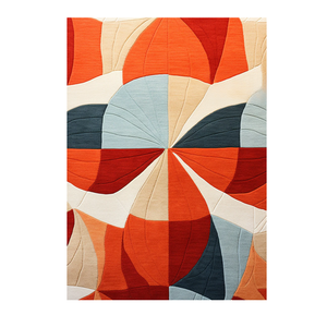 Alfombras hechas a mano de lana de diseño abstracto moderno suave naranja Beige tamaños 4*6 y 9*12 pies para el hogar Oficina sala de estar habitación de los niños - Product Image 6