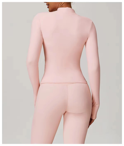 Veste de sport de loisirs de plein air à manches longues avec fermeture éclair, veste de course à pied respirante à séchage rapide pour l'automne et l'hiver, veste de yoga - Product Image 4