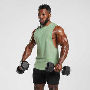 Cotton Spandex SleevelessFitness Bodybuilding <b>Muscle</b> Shirt Gym Wear Sleeveless <b>Vest</b> <b>Fit</b> Sport Stringer Tank Top - Product Image 5