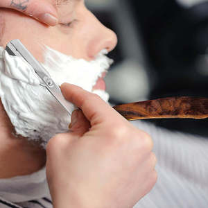 Navajas de Afeitar Rectas Manuales de Acero Inoxidable de Alta Calidad para Hombre, Mango de Madera, Herramienta de Belleza para Barbería - Product Image 3