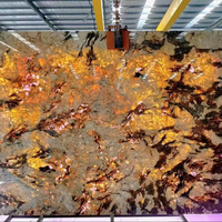 Grandes dalles de marbre Tianshan translucides à motif feu d'artifice, éclat coloré, écologiques, résistantes aux rayures, pour cuisine et salle de bain