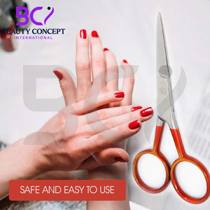 Ciseaux à sourcils de couleur rouge 4 pouces bonne vente qualité supérieure dernier produit pédicure ongle ciseaux à cuticules en acier inoxydable - Product Image 4