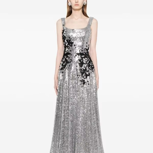 Haut de gamme antistatique Maxi longueur robe de soirée Style de fête élégant avec silhouette A-ligne pour les événements formels Proms Cocktails - Product Image 1