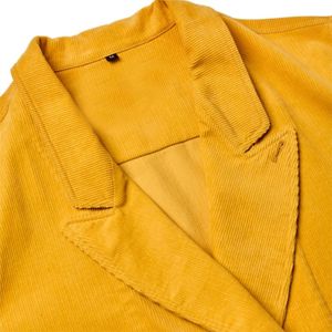 Saffron corduroy jacket with a rumpled, relaxed look, perfect for layering over tees or pairing with matching <b>pants</b> - Product Image 3