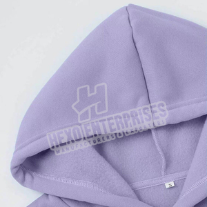 2025 sweat à capuche personnalisé pour femmes solide couleur unie respirant doublé tenue décontracté 100% coton bas quantité minimale de commande saison d'hiver avant Logo Position - Product Image 3