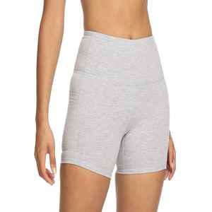 Short en éponge taille haute personnalisé pour femmes Leggings de yoga respirants pour fitness, tenue décontractée, longueur genou pour femmes - Product Image 5