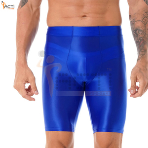 Pantalones cortos con logotipo personalizado para hombre, ropa de gimnasio, pantalones cortos de ajuste cruzado, pantalones cortos deportivos para correr con compresión interior para hombre - Product Image 6