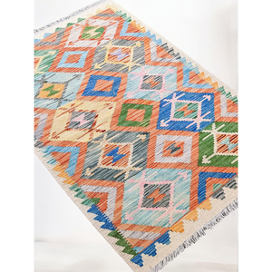 Alfombra Kilim de Maimana, Afganistán, 147 x 99 cm, Alfombras y Juegos de Alfombras - Product Image 6