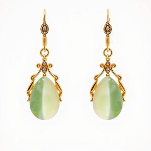 ต่างหูแฟชั่น925รูปหยดน้ำเงินสเตอร์ลิงประดับทองธรรมชาติแบบห้อย - Product Image 5