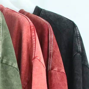 T-shirts délavés à l'acide pour hommes en gros t-shirt surdimensionné en gros personnalisé vente chaude rue délavé à l'acide 100 coton t-shirt teinture par cravate - Product Image 6