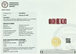 10.4 CTW แหวนแต่งงานทับทิมแท้14K สีเหลืองทองปูชุดแหวนซ้อนเพชรสำหรับเจ้าสาวจัดส่งในวันเดียวกัน - Product Image 6