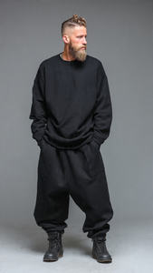 Conjuntos Deportivos Holgados con Cremallera para Hombre, Pantalones Deportivos de Pierna Ancha para Invierno, Conjuntos de Dos Piezas, Chándales Holgados para Hombre - Product Image 3