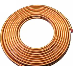 1/4 Inch ASTM B280 Copper Pipt Roll 6.35X0.7mm Copper Tube 410A Copper Piping Coil