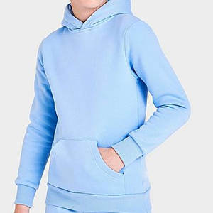 Sudadera con Capucha Azul Claro Personalizada para Hombre, 400 g/m², Felpa de Algodón, Corte Holgado, Logotipo Personalizado, OEM, ODM, Pedidos al por Mayor - Product Image 1