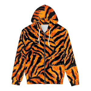 OEM personalizado sudaderas con capucha de alta calidad al por mayor 100% algodón Puff impresión Zip up hombres diseño más tamaño sudaderas con capucha de los hombres - Product Image 1