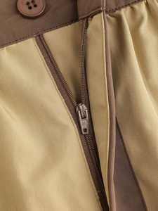 OEM/ODM personnalisé été décontracté femmes devant plat tissu Oxford coupe ample droite Joggers élastique manchette coton pantalon de mode - Product Image 4