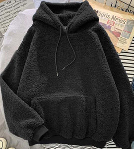 Sudadera Extra Grande de Felpa de Poliéster/Algodón de Alta Calidad para Mujer, Impresión DTF Personalizada en la Parte Delantera, Color Sólido, Transpirable, Anti-Pilling - Product Image 2