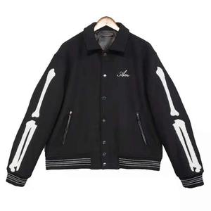Chaquetas de diseñador para hombre rompevientos Varsity béisbol Hip Hop Streetwear Amis carta Patchwork bordado algodón prendas de vestir exteriores - Product Image 6