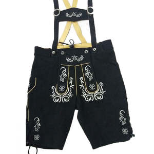 Shorts en Lederhosen bavarois blancs brodés pour hommes, style décontracté, anti-froissement, imperméables, fermeture éclair, tailles XS à 6XL, logos unis - Product Image 1