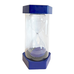 Hiện đại 30 cm Jumbo hình lục giác nhựa và thủy tinh lớn đồng hồ cát hẹn giờ cho trở lại trường học - Product Image 5