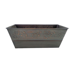 ชุดกระถางโลหะทรงสี่เหลี่ยมผืนผ้าสำหรับปลูกต้นไม้3สีบรอนซ์สำหรับตกแต่งสวนทำด้วยมือดีไซน์คลาสสิก - Product Image 3