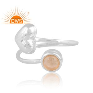 Best Quality Fine Sterling Silver Natural Ethiopian Opal Gemstone <b>Adjustable</b> <b>Ring</b> Custom Jewelry Manufacturer - Product Image 3