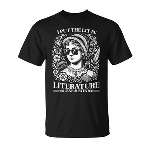 Camiseta de Jane Austen, autora de novelas literarias, con la imagen de la escritora icónica, para uso promocional - Product Image 2