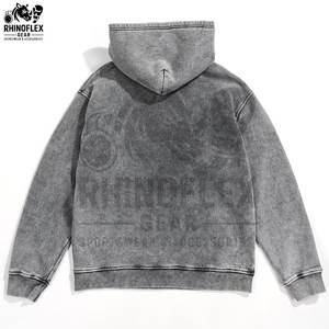 New Latest Basics Cotton Blended High Quality Casual Winter With Own Logo Collar Hooded Men Clothing Acid Wash Hoodies For Sale - Product Image 4