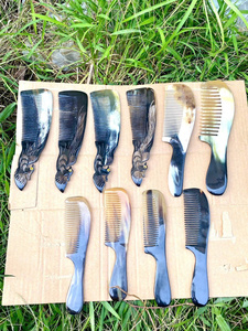 Artisan Made Horn <b>Comb</b> from Vietnam Natural Pattern Anti Frizz Styling <b>Comb</b> for <b>Beards</b> <b>Mustaches</b> and Long Hair - Product Image 6