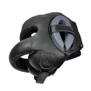 Casco de entrenamiento de boxeo profesional ajustable, casco de boxeo rojo, casco de boxeo de cuero - Product Image 3