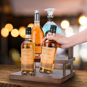 Supermarket & Restaurant <b>Wood</b> <b>Shelf</b> Display Rack for Wine Bottles for Bar Cabinets - Product Image 1