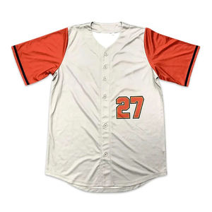 Camiseta de béisbol personalizada para hombre, ropa deportiva transpirable Multicolor, 100% poliéster, uso de Softball, uniforme de béisbol en blanco personalizable - Product Image 4