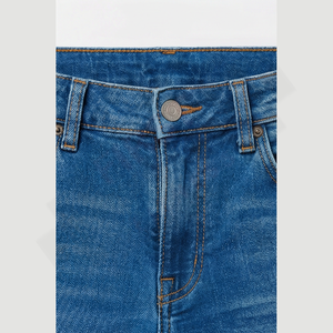 Jeans en denim droit à coupe régulière, lavage vintage personnalisé, grande taille, prêt à expédier, vente en gros de mode 2025, approvisionnement en vrac - Product Image 4