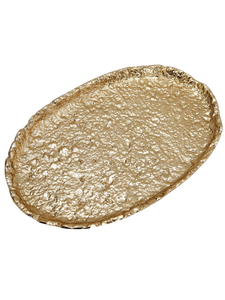 WB INC INDIA Plateau ovale moderne en or Plateau de service en métal Accessoire décoratif - Product Image 5