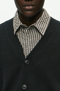 Pull en maille boutonné respirant et durable pour homme, coupe moderne confortable, poignets élastiques chauds, pull respirant - Product Image 5