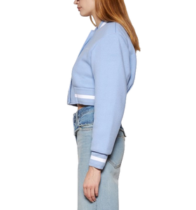 Blouson Bomber Baseball Style Universitaire Tendance Grande Taille Brodé Coupe Slim Col Rabattu pour Femme - Product Image 3