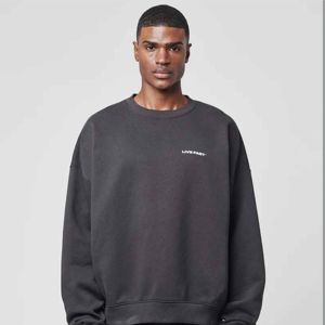 Pull-over à capuche en tricot surdimensionné personnalisé pour hommes Sweat à capuche en tissu tricoté lourd - Product Image 2