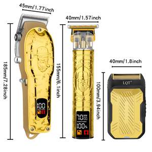 Kit de tondeuse à cheveux électrique pour homme, tondeuse à barbe sans fil, lame en acier inoxydable, IPX7, cadeau idéal pour lui - Product Image 1