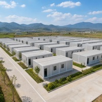 Bureau de chantier en conteneur de 20 pieds, maison préfabriquée en acier, dortoir pour travailleurs, camp de chantier, bâtiment mobile