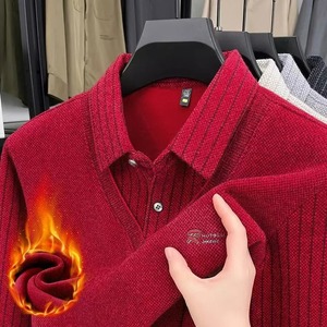 Chemises à manches longues pour hommes, t-shirts, hauts, polaire, chaud, décontracté, affaires, t-shirts 100% coton, écologiques, respirants, vente chaude - Product Image 5