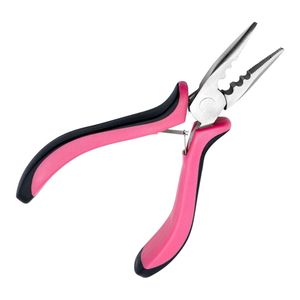 Mini pince à cheveux professionnelle en acier inoxydable rose 3 trous Micro perle outils pour salon de coiffure - Product Image 3