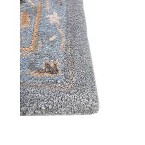 Alfombra Kasbah Azul de Lana y Viscosa, Tejida a Mano, Modelo Top-1504 (Cs-01), 10 mm de Grosor, para el Hogar, Pasillo, Sala de Estar, Rectangular, con Patrón de Medallón - Product Image 4