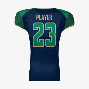 Nuevo Diseño de Camiseta de Fútbol Americano de Manga Corta con Estampado Personalizado con Nombre/Número de Equipo, Ropa de Entrenamiento, con Tela 100% Poliéster - Product Image 3