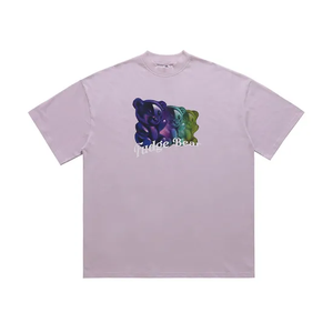 Camiseta personalizada de alta calidad para hombre, camisetas gráficas de manga corta con cuello de gran tamaño, logotipo personalizado de algodón 100% impreso - Product Image 1