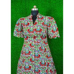 Robe d'été décontractée en coton pour femmes Robe de soirée Maxi moulante florale avec robe moulante décontractée - Product Image 5