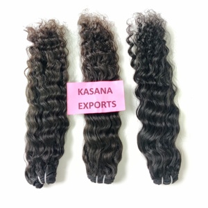 100% naturel non transformé cheveux indiens vague profonde cuticule aligné faisceau vendeurs en gros pour les extensions de cheveux humains - Product Image 4